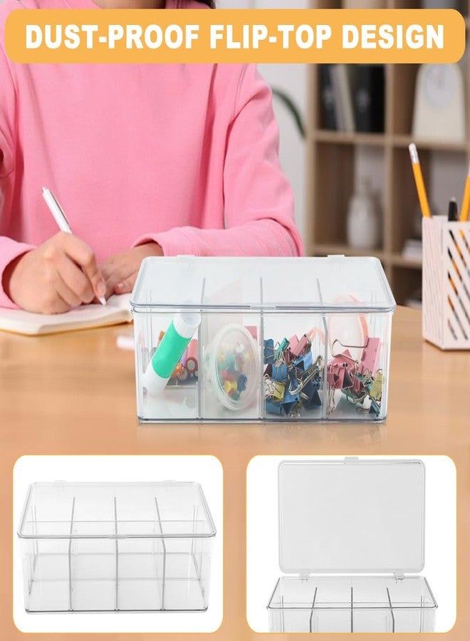 QWLWBU Clear Tea Bag Organizer,Stackable Tea Bag Storage Organizer with Lid,Dresser Organizers Drawer Organzier with Removable Dividers,Multi-Functional Kitchen Organizer,Home organizer - Image 5